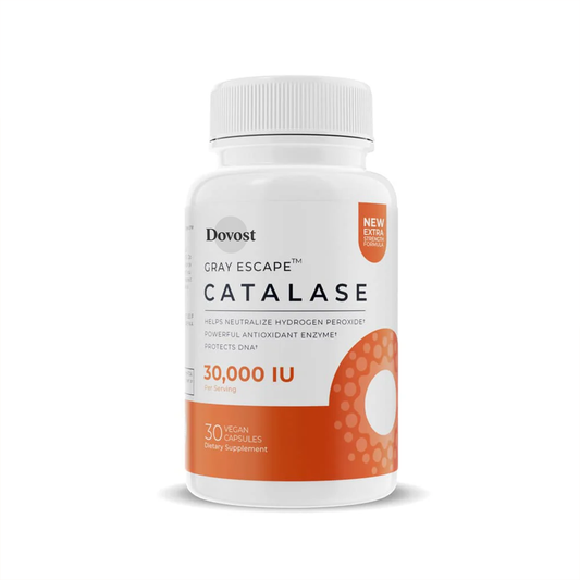 DOVOST Catalase CORE 30,000 - Ultra High Potency For Gray Hair - Vegan